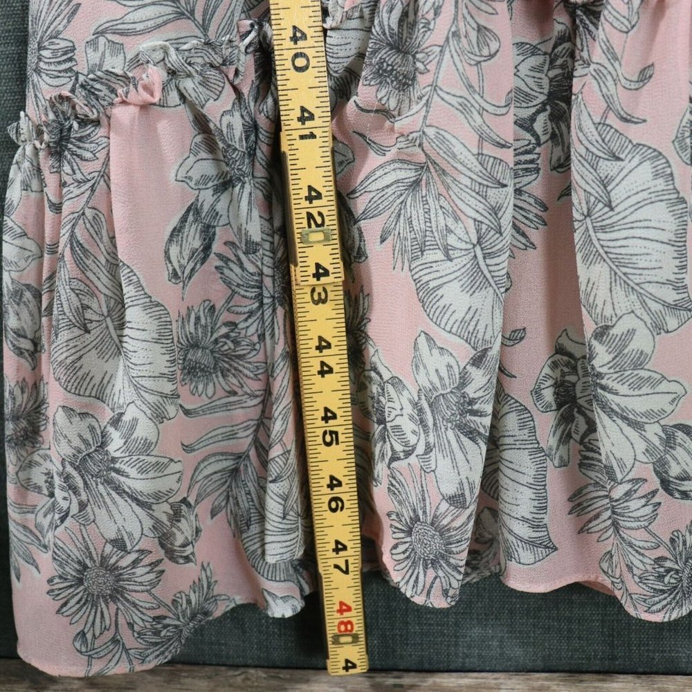 Misa Los Angeles Dress Womens M Smocked Blouson Pink Boho Chic Midi - Picture 12 of 16